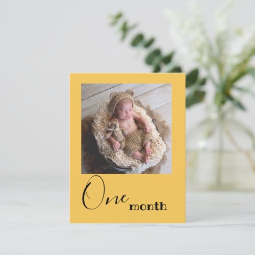 One Month Photo First Birthday Banner Card