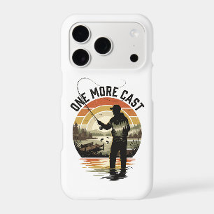 One More Cast Retro Fishing Silhouette iPhone 17 Pro Case