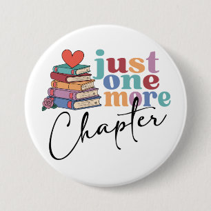 One More Chapter Book Lover  Button