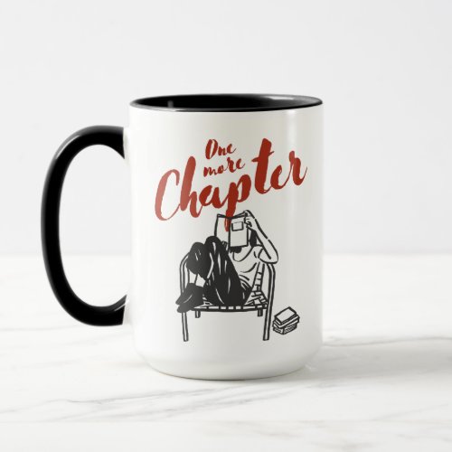 One More Chapter Book Lover Girl Reading  Mug