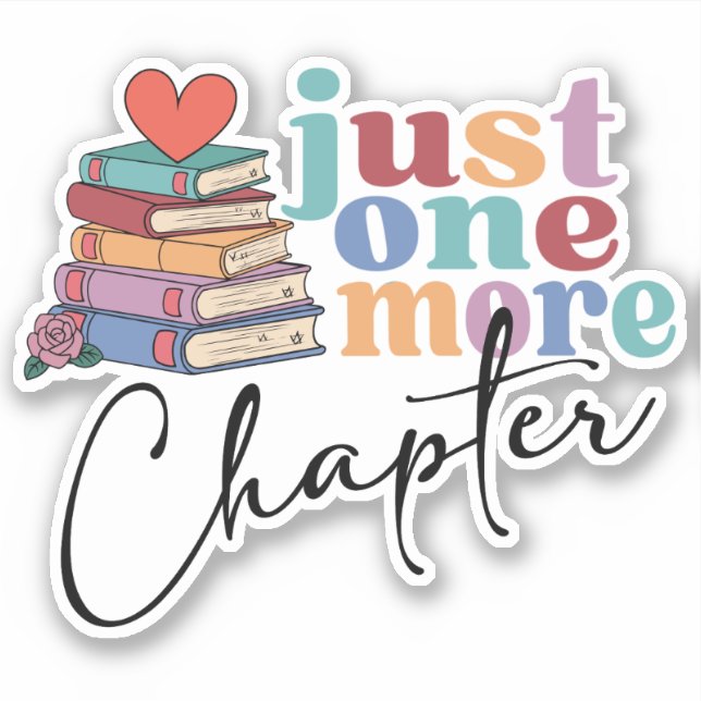 One More Chapter Book Lover  Sticker (Front)