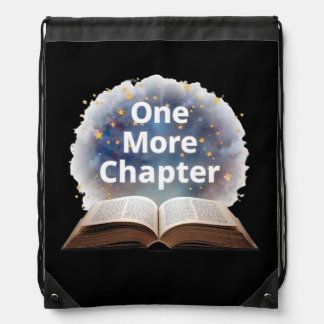 One More Chapter Book Lovers Reading Magic Drawstring Bag