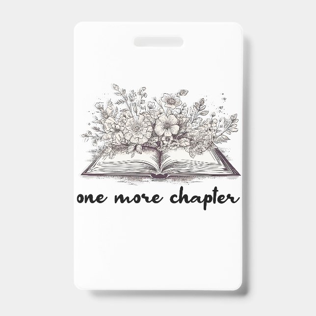 One More Chapter Book With Flowers  Badge (Front)