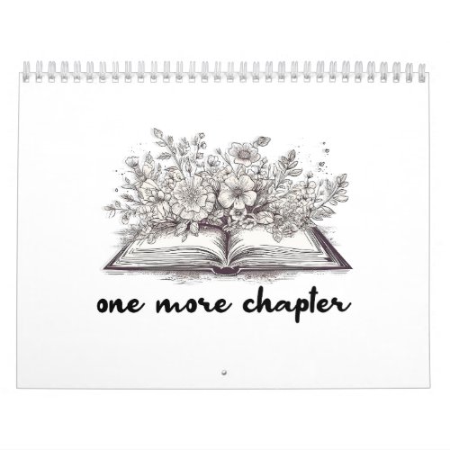 One More Chapter Book With Flowers  Calendar