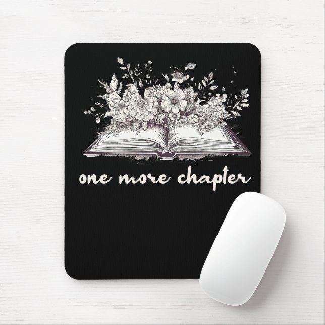 One More Chapter Book With Flowers  Mouse Pad (With Mouse)