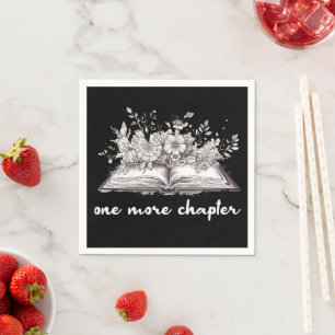 One More Chapter Book With Flowers Napkins