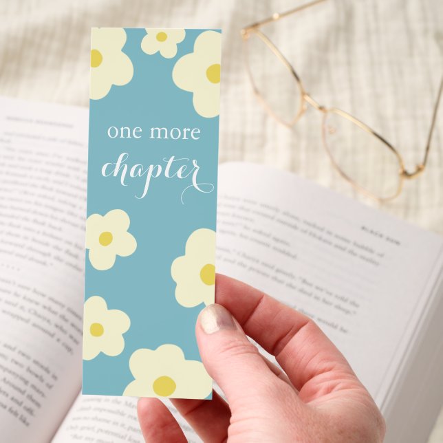 One More Chapter Cute Daisy Floral Bookmarks (Hand)