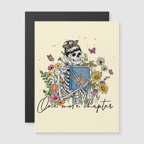 One More Chapter Floral Skeleton
