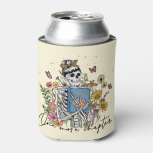 One More Chapter Floral Skeleton Can Cooler