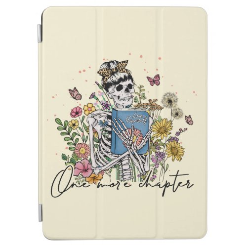 One More Chapter Floral Skeleton iPad Air Cover