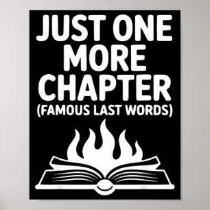One more chapter funny book lover reading humor poster