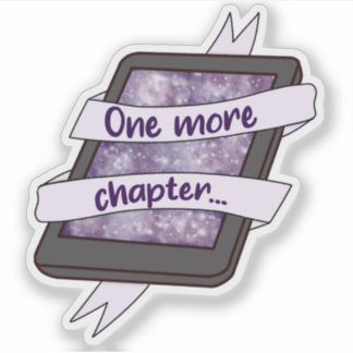 One More Chapter Galaxy Kindle Sticker