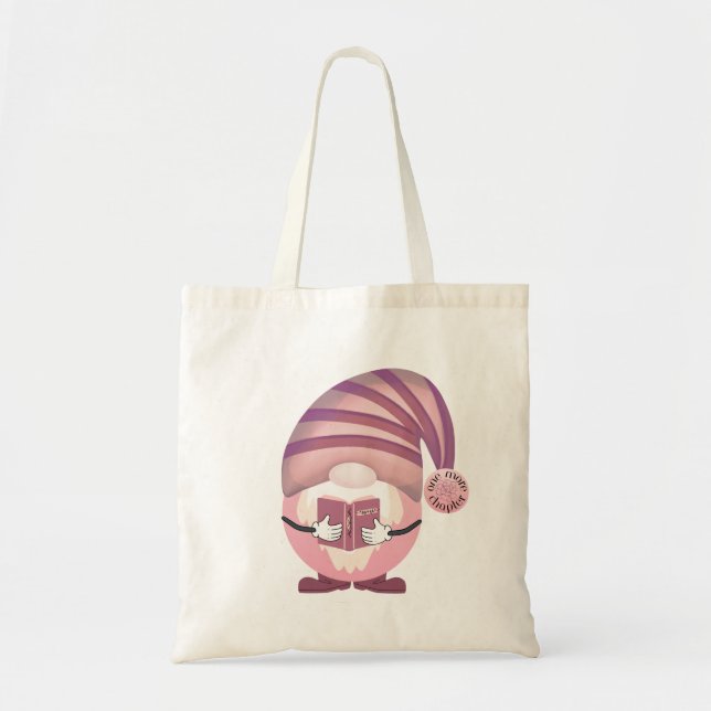One More Chapter Gnome Tote Bag (Front)