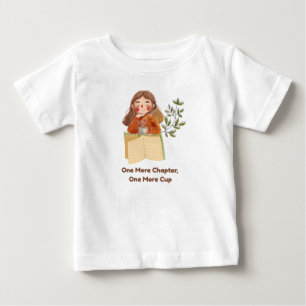 One More Chapter, One More Cup   Cozy Book Lover  Baby T-Shirt