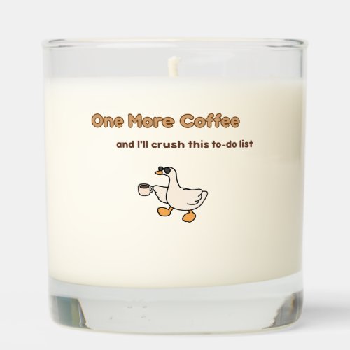 One More Coffee duck design Scented Candle