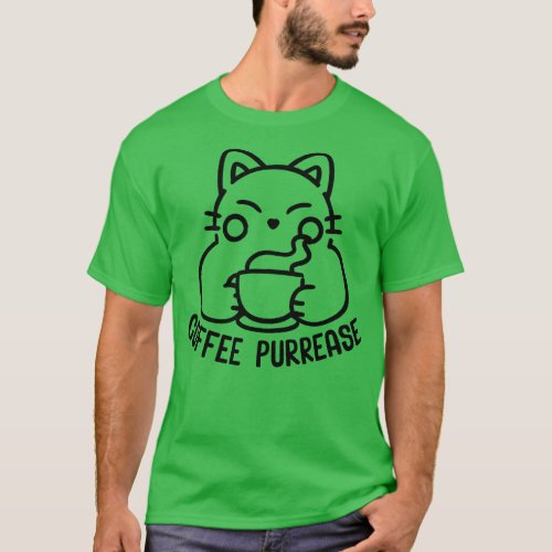 One More Coffee Please Cat by Tobe Fonseca T_Shirt