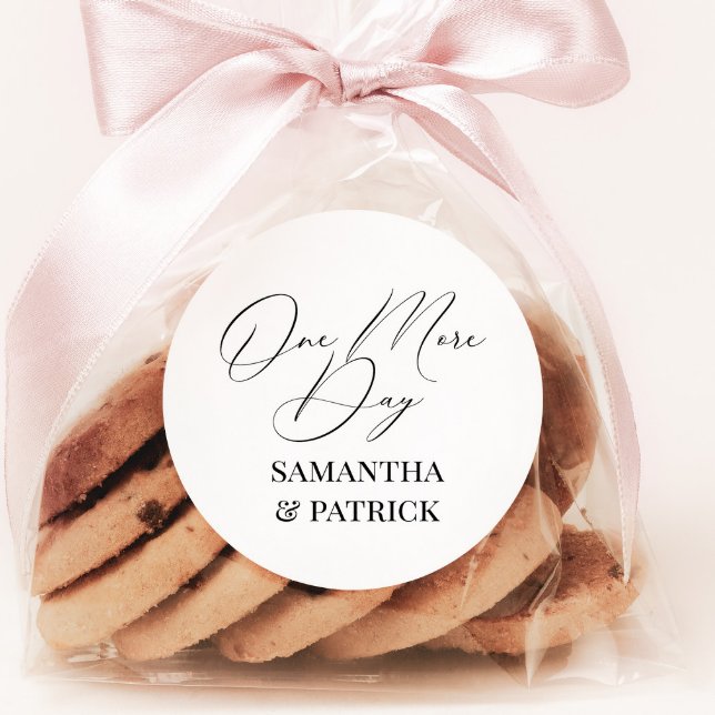 One More Day Rehearsal Dinner Favor Sticker (Creator Uploaded)