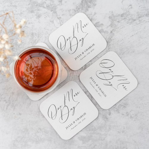 One More Day Rehearsal Dinner Paper Coaster