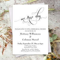 One More Day Typography Rehearsal Dinner