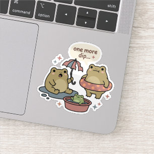 One More Dip Frog, Sarcastic Summer Laptop Sticker