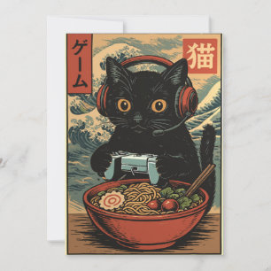One More Game Grumpy Gamer Cat Funny Greeting Card
