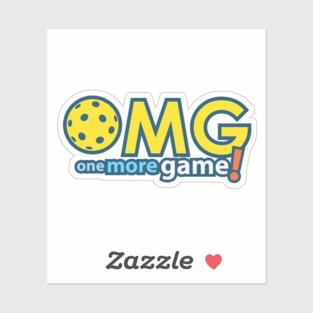 One More Game Pickleball Sticker (Sheet)