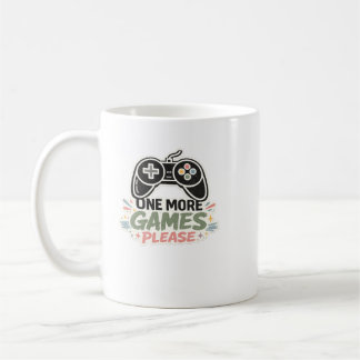 One More Games Please Funny Gamer Controller Coffee Mug