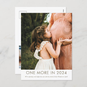 One More in 2024 Pregnancy Announcement Postcard