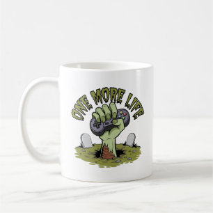One More Life Gamer Mug – Funny Zombie Gaming