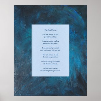 One More Morning Poetry Poster by bluerabbit at Zazzle