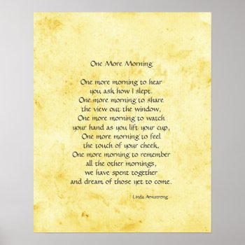 One More Morning Poetry Poster by bluerabbit at Zazzle