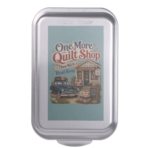 One More Quilt Shop Vintage Cottage Scene Cake Pan