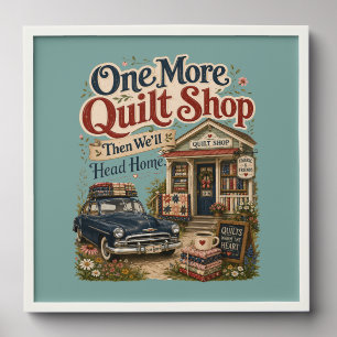 One More Quilt Shop Vintage Cottage Scene Peel And Stick Photo Tile