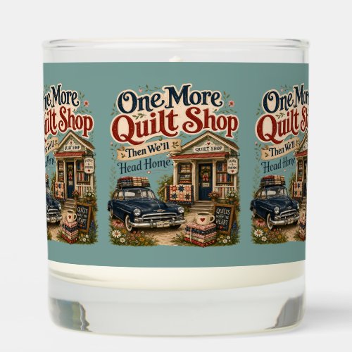 One More Quilt Shop Vintage Cottage Scene Scented Candle