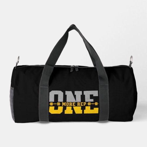 One More Rep Gym Motivation Weightlifting Duffle Bag