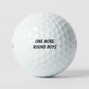 'One More Round Boys' Golf Course Wedding Favors Balls
