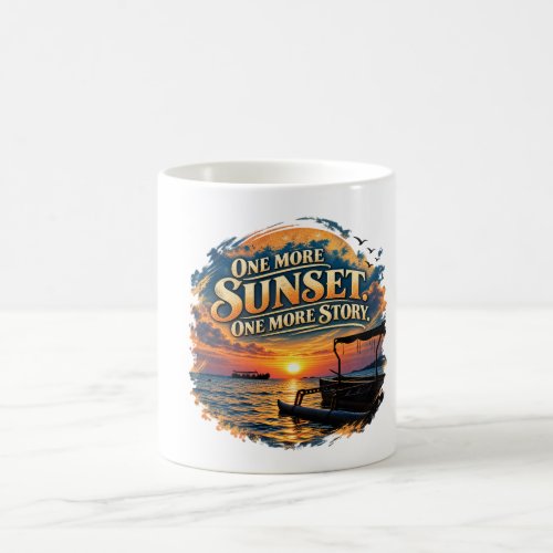 One More Sunset One More Story Vintage Ocean Art Coffee Mug
