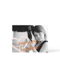 One More to Adore | Fall Orange Pregnancy Photo Announcement Postcard