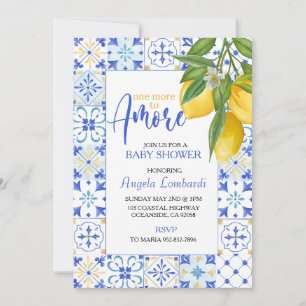 One More to Amore, Italian Baby Shower Invitation