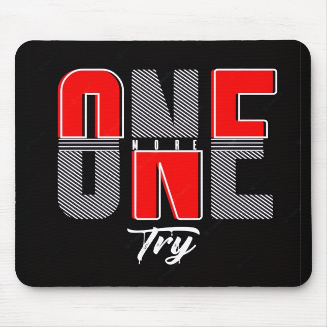 One More Try Mouse Pad (Front)