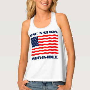 One Nation Indivisible American Flag Patriotic Tank Top