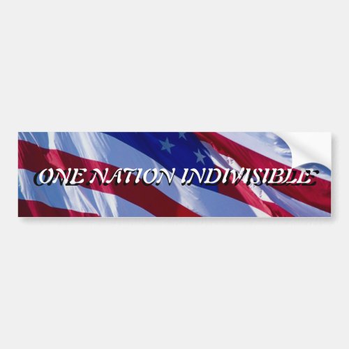 One Nation Indivisible Bumper Sticker