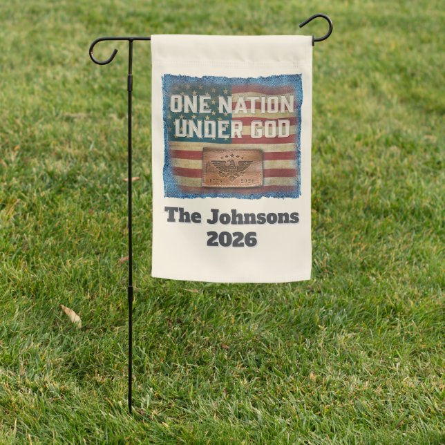 One Nation - Personalized Garden Sign (In SItu)
