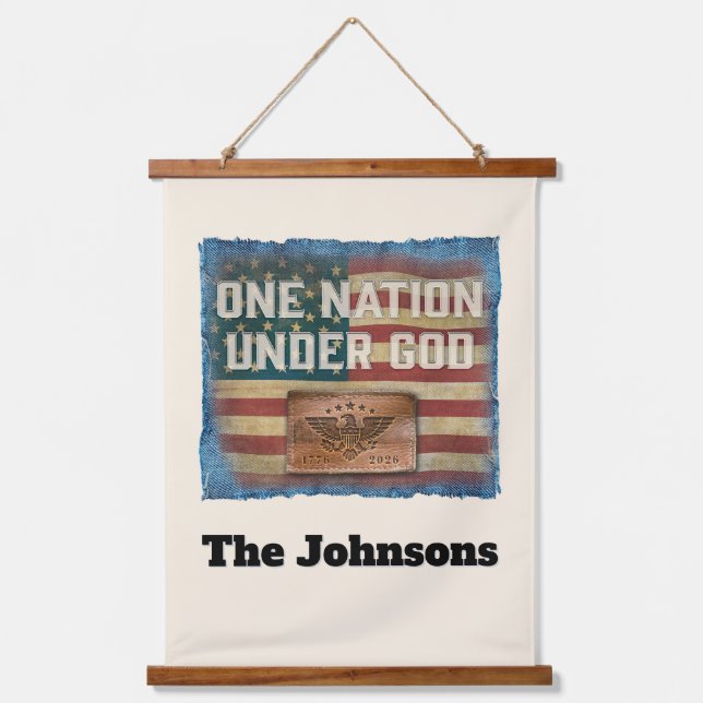 One Nation - Personalized Hanging Wall Tapestry (Front)