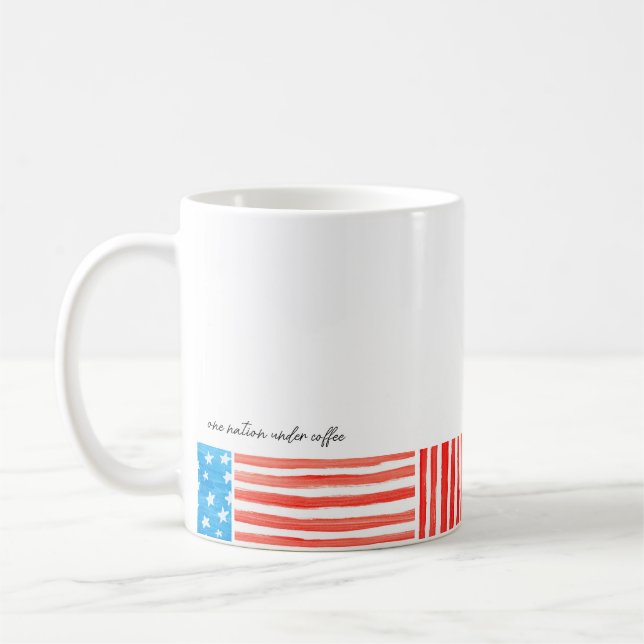 One Nation Under Coffee Coffee Mug (Left)