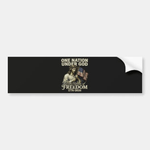 One Nation Under God 250 Years Blessings Bumper Sticker