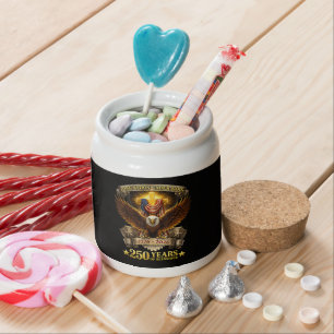 One Nation Under God 250 Years Blessings Candy Jar