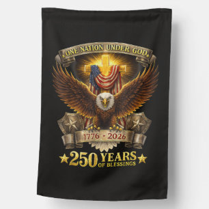 One Nation Under God 250 Years Blessings House Flag
