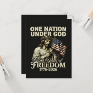 One Nation Under God 250 Years Blessings Invitation
