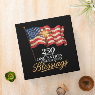 One Nation Under God 250 Years of Blessings 3 Ring Binder